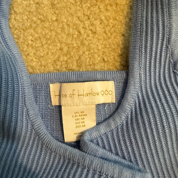 Blue Ribbed Women's Top - Picture 2 of 2